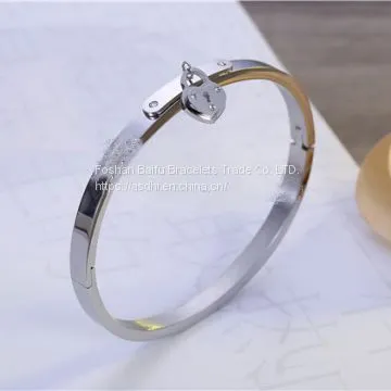 Gold Rose Gold Silver Vacuum PVD Plating 316L Stainless Steel Bracelets Bangles For Men Womens photo-3