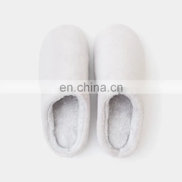 Womens Unisex Coral Fleece Slide On Couple Home House Slipper With Memory Foam photo-4