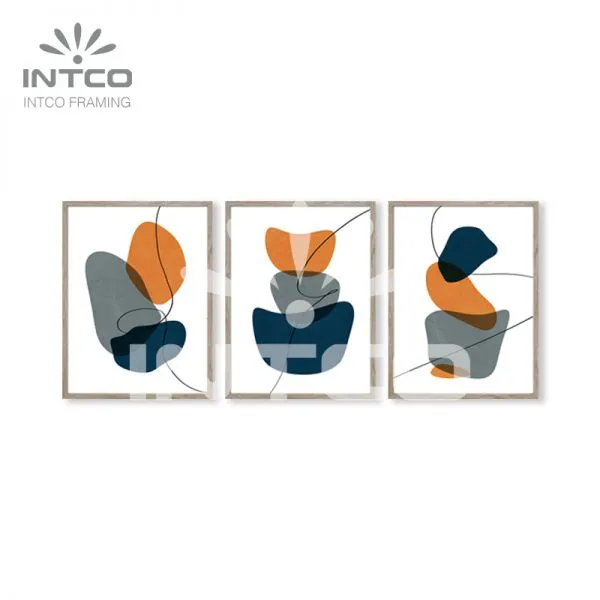 3-Piece Framed Abstract Wall Art , Abstract Framed Art for Home Decoration photo-2