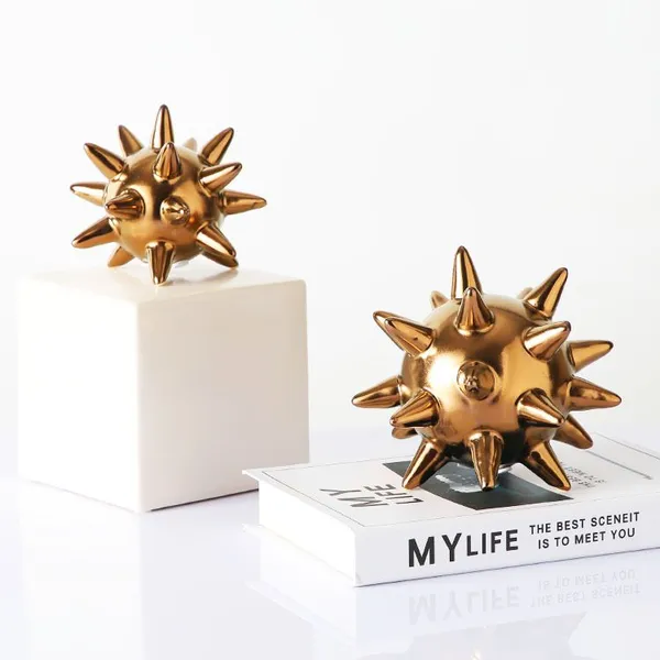 Hand Ball Face Gold Soft Decoration,Luxurious Innovative Design,Living Room Table Decor photo-2