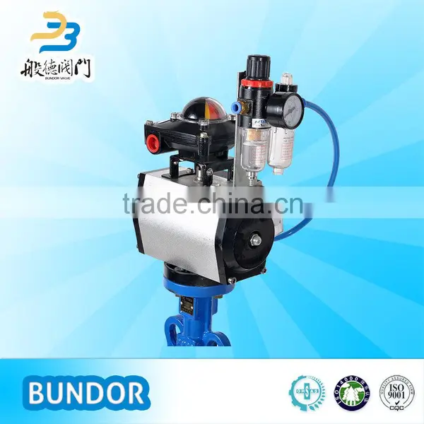 Dn200 Anti-corrosion Casting Iron Ductile Iron Epdm Wafer Type Pneumatic Operated Butterfly Valve photo-4