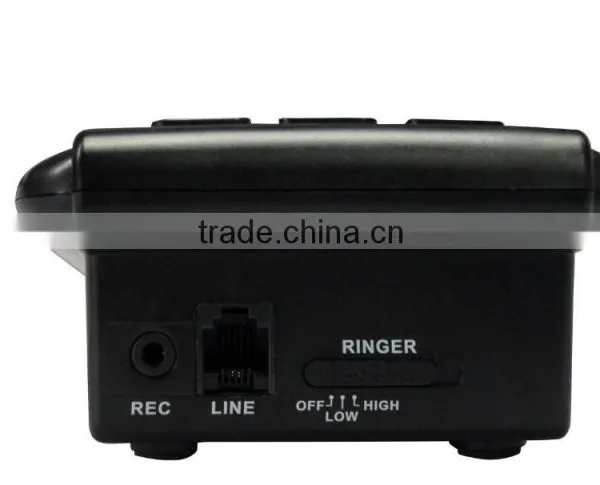 Black Mini ABS Shell Telephone Call With Recorder Data Wire photo-3