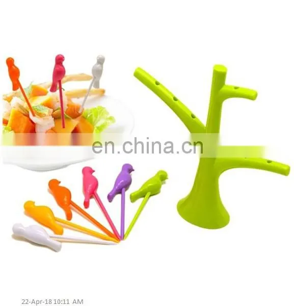 Decorative Bird Shape Plastic Fruit Pick Holder Rack photo-2