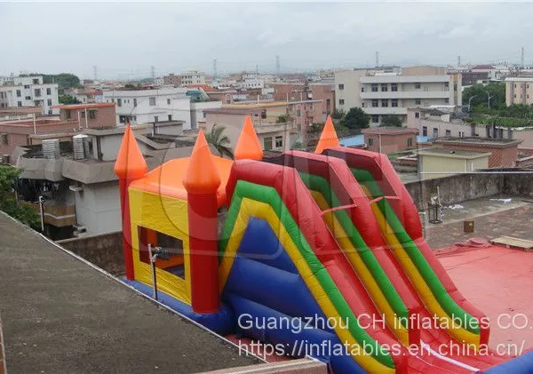 Inflatable Combo With Dry Slide Jumper Bouncer Bounce House Art Panels For Sale Outdoor Bouncy Castle photo-2