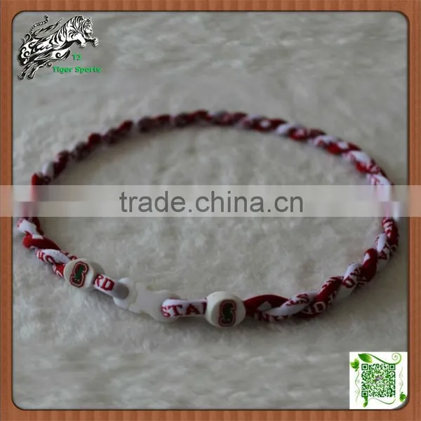 NCAA Standford Cardinals University Sports Twisted Tornado Necklace