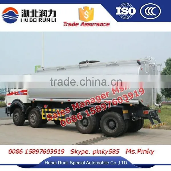 8x4 Baotou Beiben Refueling Diesel Tanker Truck 25cbm to 30cube Meter Fuel Tank Trucks For Sales photo-3
