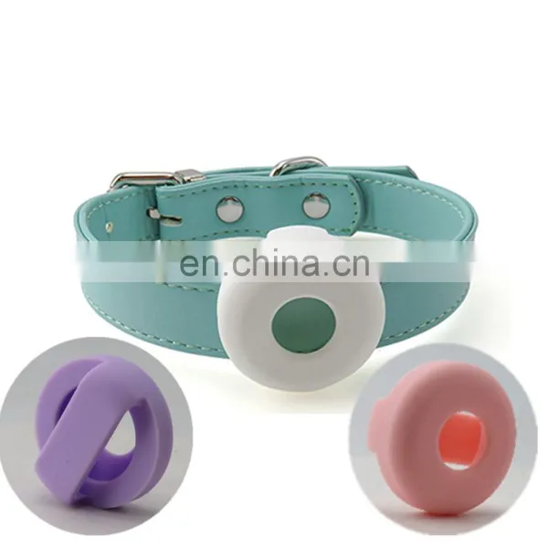 Amazon Hotsale Tracker GPS Silicone Case Compatible With Airtag Pet Collar Protective Cover for Dog Strap Band Slide