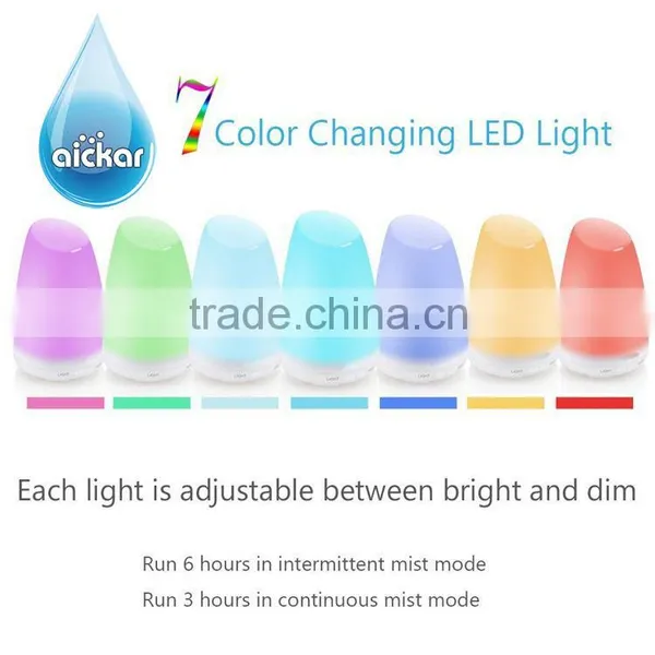 Aromatherapy Diffuser Wholesale 2016 100ml Ultrasonic Oil Diffuser With 7-LED Light From Manufacturers AN-0424
