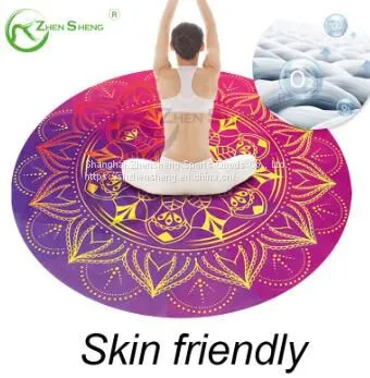 Circular Suede Rubber Multifunction Exercise Fitness Pilates Yoga Mat photo-5