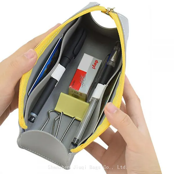 Custom Girls Cute Pencil Case Zipper Large Capacity School Student Pen Bag pu Leather Cosmetic Pouch Office Stationery Bag photo-2