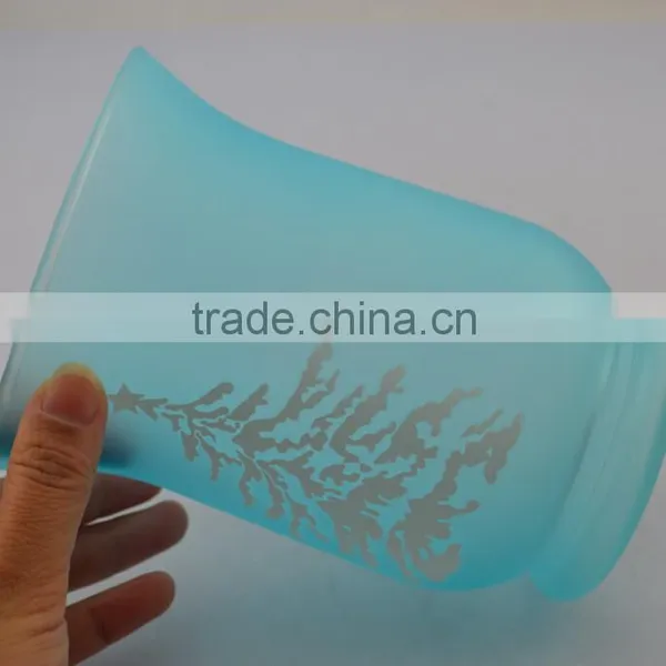 Coloured Glass Flower Vases Painted Vases Glass Decorative Items photo-2
