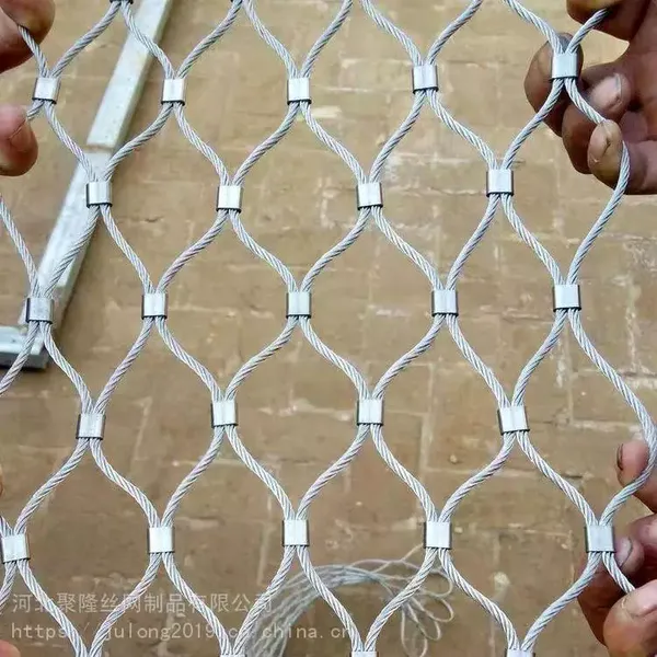 Hand-Woven Flexible 304 316 Stainless Steel Cable Mesh Steel Wire Rope Mesh Bird Netting Zoo Mesh Metal Mesh photo-4