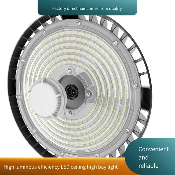 Led Ufo High Bay Hanging Lights for Industrial Mines, 200w Full Wattage, High Luminous Efficiency Working Lights for Industrial Workshops photo-3