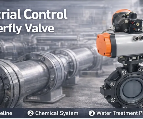 PVC-U Lug Butterfly Valve Pneumatic Actuated Valve for Industrial Pipeline System