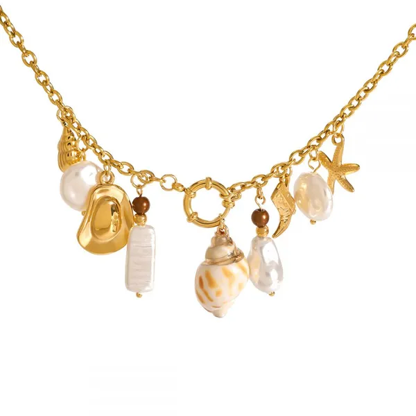 Minimalist Waterproof Stainless Steel Gold Necklace - Exquisite Custom Fashion Jewelry photo-3