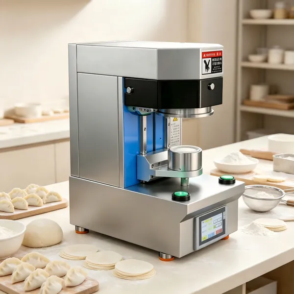 Stainless Steel Har Gow Wrapper Machine QD-HX200 50-90mm Automatic Round Dumpling Skin Press for Restaurant photo-5