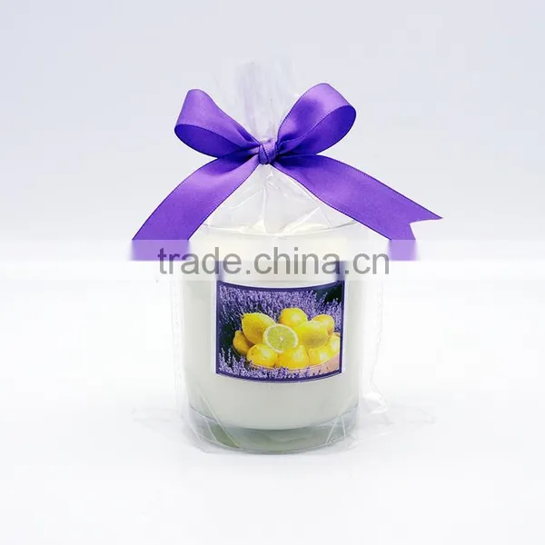 Black Glass Candle Jar,black Candle Holder With Color Ribbon photo-3