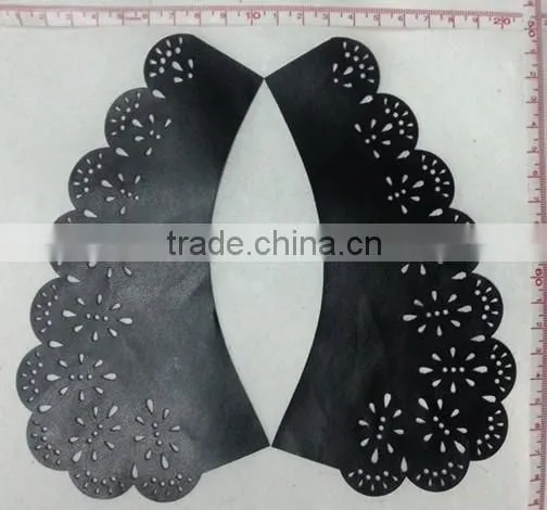 New Arrive Laser Cutting Neck Trimming PU Collar - S1408 photo-3