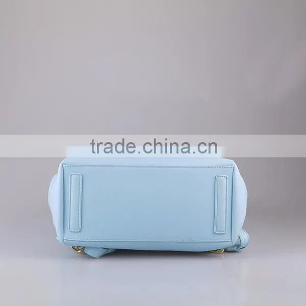 4574 2016 Factory Price Fashion Blue Leather Backpack la Moda Mochila Azul photo-4