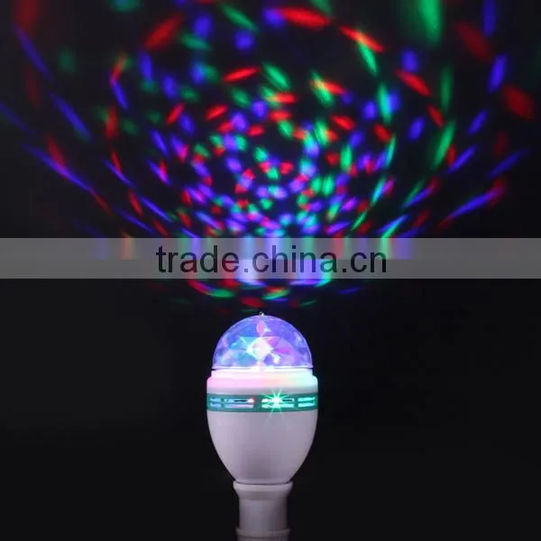 Led Magic Rotating B22 E26 E27 3W RGB Disco Ball Bulb Light photo-6