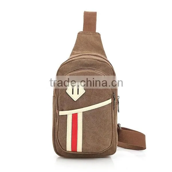 Trendy Tactical Qualified Portable Canvas Chest Bag With Compartment photo-2