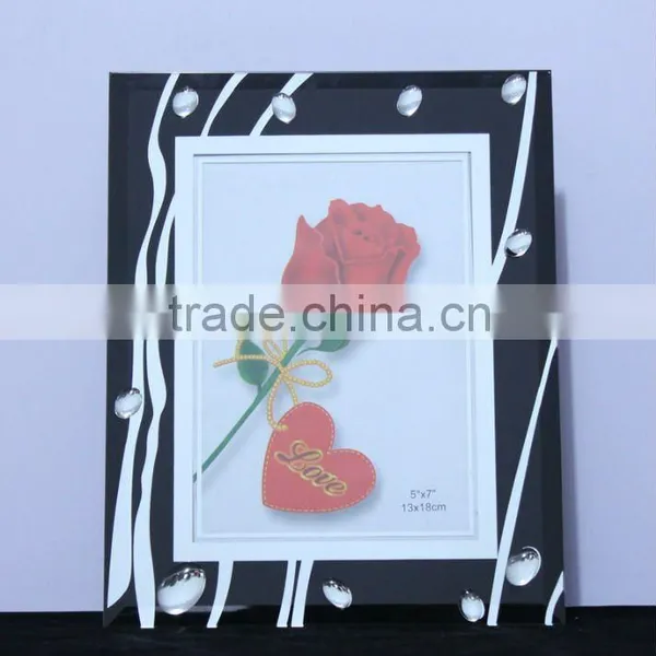 Glass Photo Frame, Glass Picture Frame With Diamond