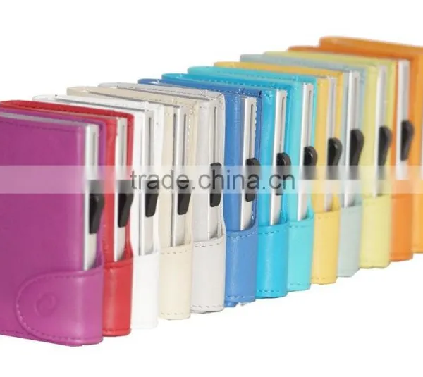 Leather Aluminium Cardholder Wallet for Bank Card/credit Card/id Card photo-4