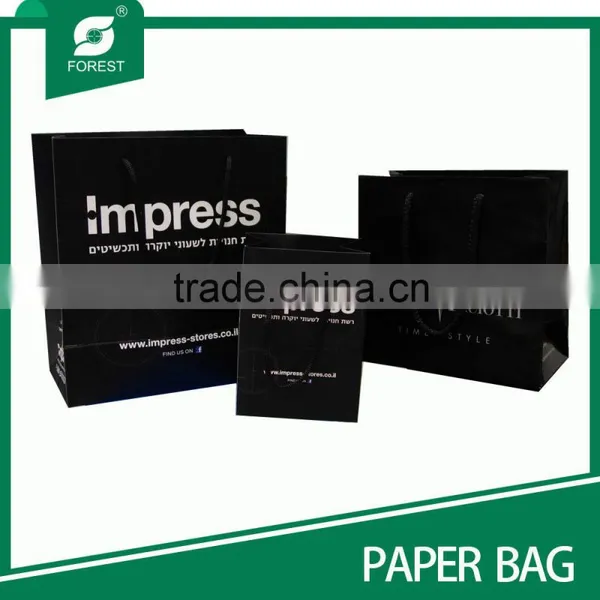 BLACK PAPER BAG WITH ROPE HANDLE photo-3