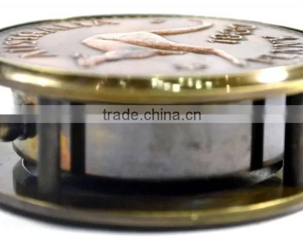 Vintage Solid Brass Decor Compass - Maritime Gift Compass With Box 13524 photo-4