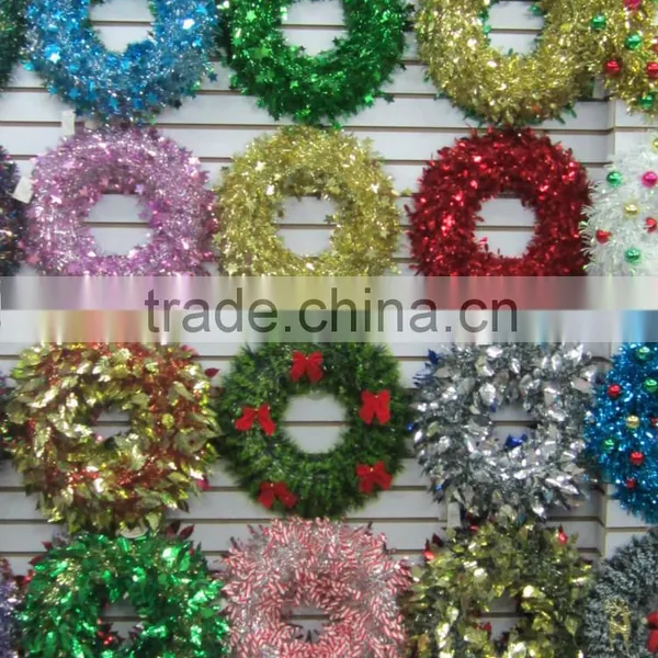 2015 Cheap Decorative Christmas PET Wreath photo-5