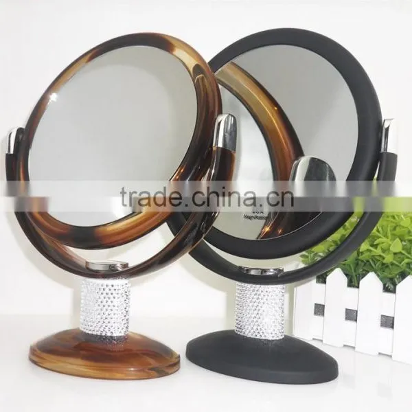 Rubberized 10x Magnifying Free Standing Tabletop Cosmetic Mirror photo-2