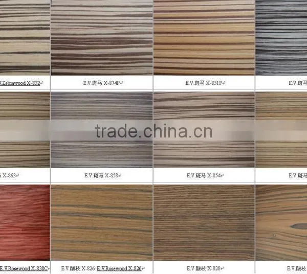 Embossed Wood Grain Pvc Engineered Ash Woodwood Veneer 3mm