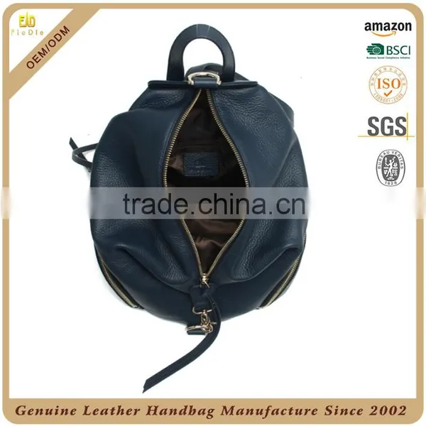Guangzhou OEM Vendor High Quality Genuine Leather Bag Durable Leather Travel Bag Real Leather 2016 Bucket Bag for Lady photo-3