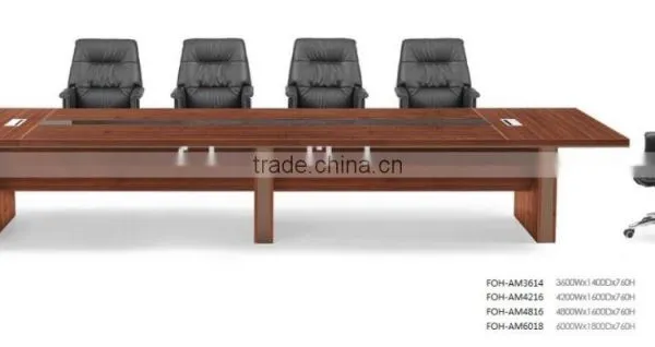 New Modern Walnut Boardroom Furniture (FOH-AM3614)