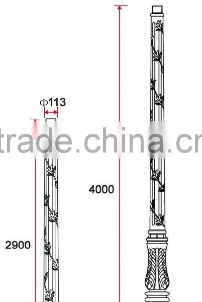 B005-1 Street Lighting Used Sand Casting Aluminum Light Pole For Sale photo-2