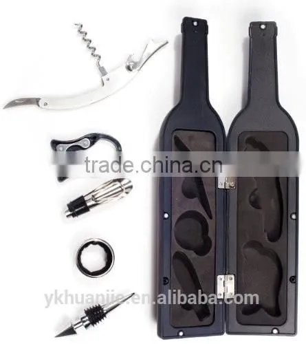 5 Piece Wine Bottle Accessory Deluxe Wine Bottle Gift Set photo-3