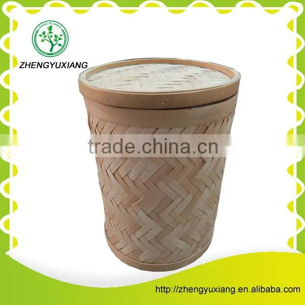 Cylinder Shape Bamboo Tea Caddy photo-5