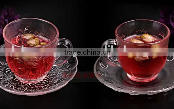 Glass Tea Cup Saucers Glass Coffee Cup Saucers Glass Tea Cup Flowers photo-2