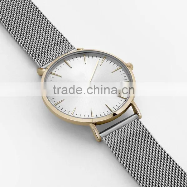 FS FLOWER - 2016 Watches Men Women Quartz Watch Good Quality Mesh Band Custom Own Brands Watch photo-2