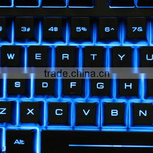USB Adjustable Colored Backlit LED Gaming Keyboard for Laptop Desktop photo-2