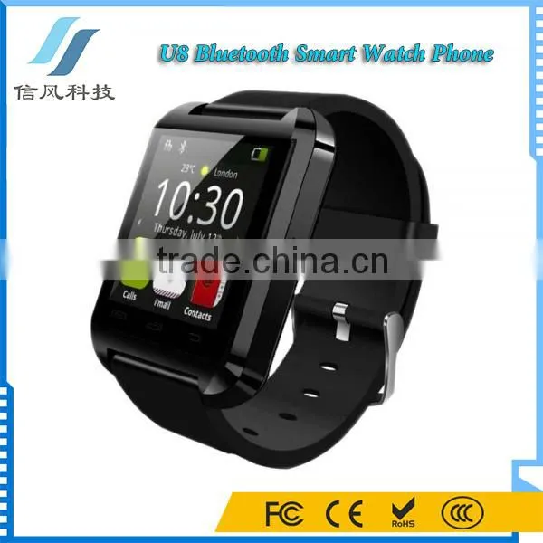 U8 Bluetooth Smart Watch Phone 3G Wifi for Samsung for IPhone for HTC Android IOS Black photo-3
