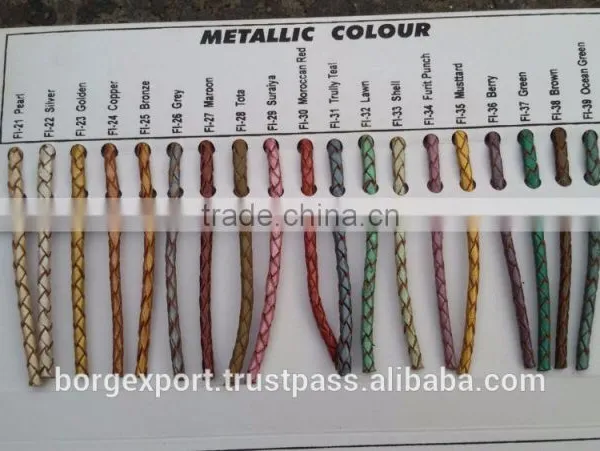 4mm Braided Leather Cords From BORG EXPORT / Braided Leather Cord 4 mm photo-3