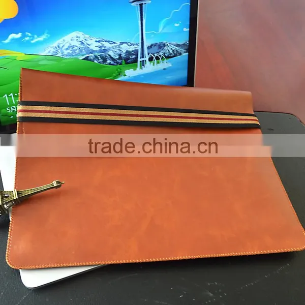 Factory Price!! Waterproof Top Glass Soft PU Leather Laptop Bag for Macbook photo-4