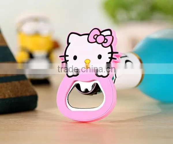 Hot Sale Custom Promotional Cheap Price PVC Keychain Beer Bottle Opener Fridge Magnet photo-5