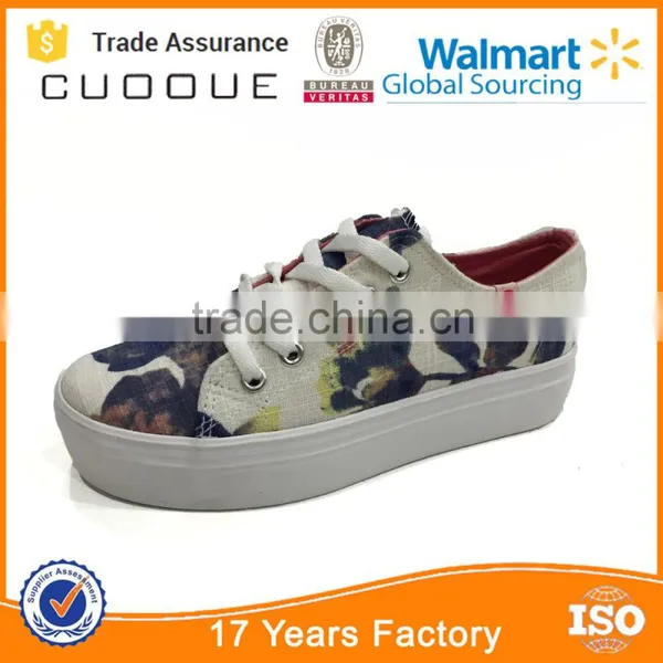 China Latest Cheap New Model Bulk Wholesale High Quality Casual Style Printed Ankle Canvas Shoe