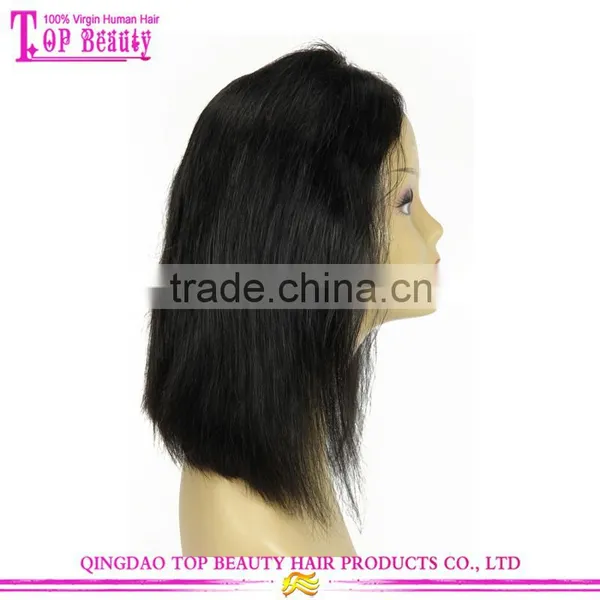 Brazilian Virgin Hair 100% Human Hair Wigs Straight Cut Human Hair Short Bob Lace Front Wig In Stock photo-3