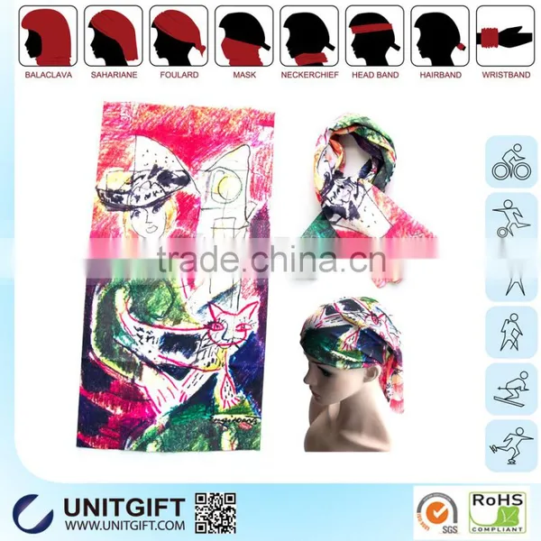 Cute Lovely Girl's Tubular Bandana HeadBand MOQ 100PCS photo-3
