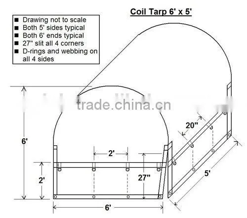 18oz Heavy Duty Steel Tarps Coil Tarpaulin photo-6