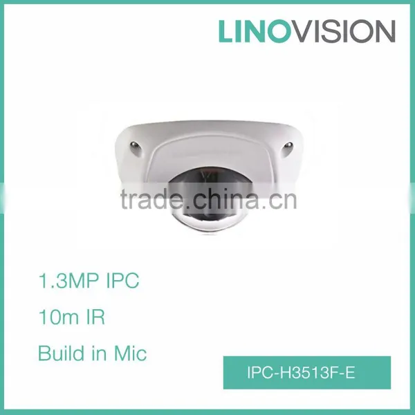 1.3MP HD IR Water and Vandal-proof Built-in Mic Mini Dome Network IP Camera