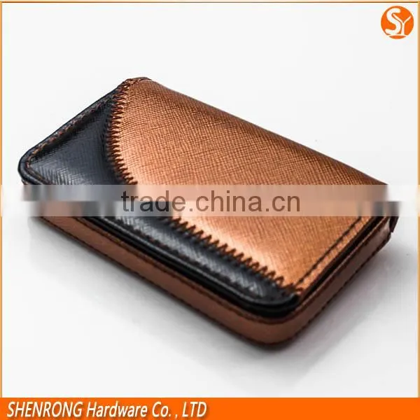 Luxury Gold Color Credit Card Holder With PU Leather Material as Promotional Gift photo-2